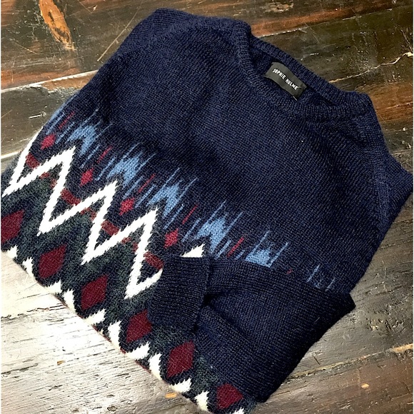 SOLD! Mohair! Designer Zigzag Sweater. - Picture 6 of 6